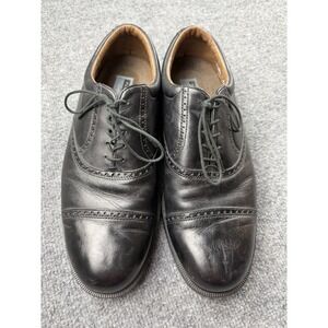 Florsheim Comfortech Black‎ Leather Cap Toe Oxford Shoes Men's 12 M